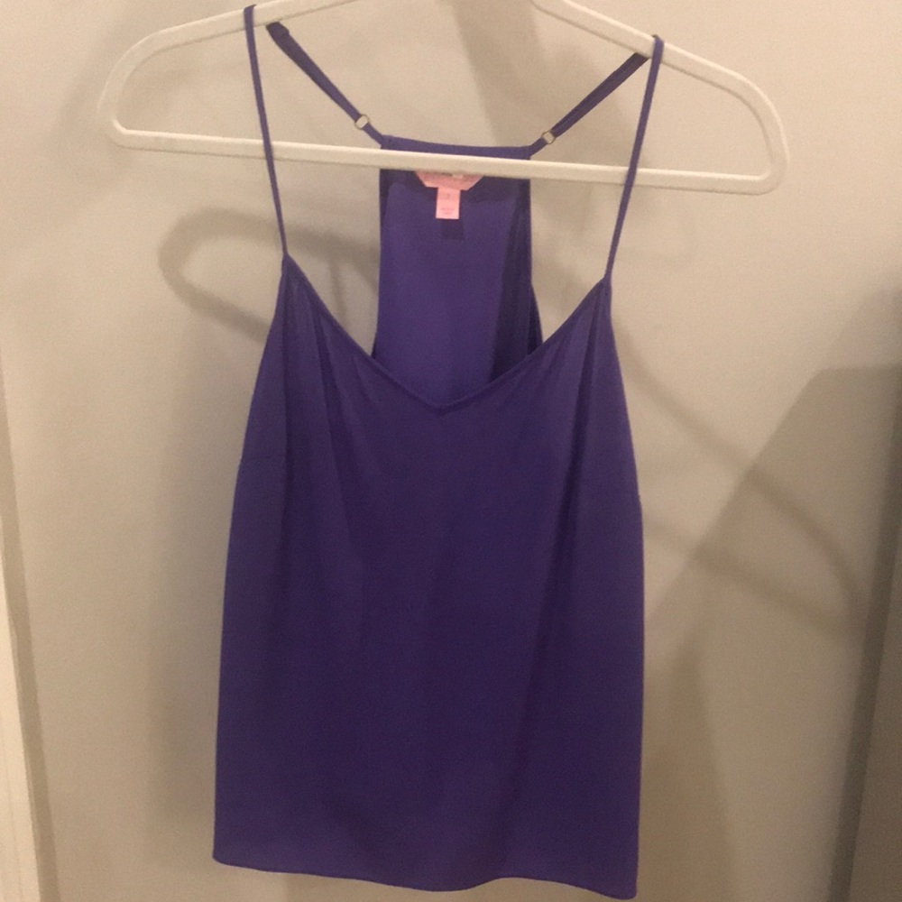 Lilly Pulitzer purple silk tank top